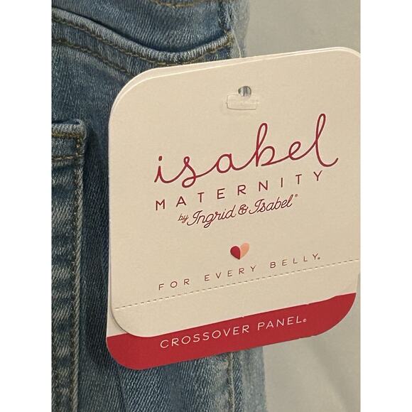 NWT Isabel Maternity Crossover Panel Denim Jeans Women's size 14/32 - Picture 3 of 6